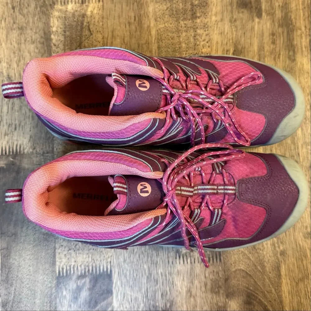 Merrell Kids Chameleon 7 Access Mid Waterproof Hiking Boot Pink Purple Women 7